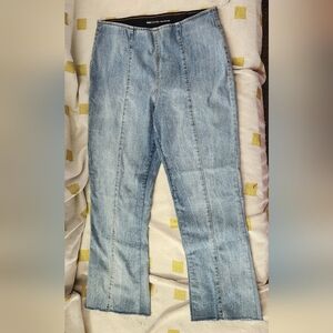 Pull On Flare Light‎ Blue Capri Jeans